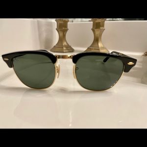 Authentic Ray-Bans with gold detailing